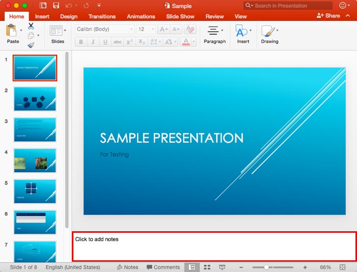 create powerpoint presentation and keep notes while playing for mac